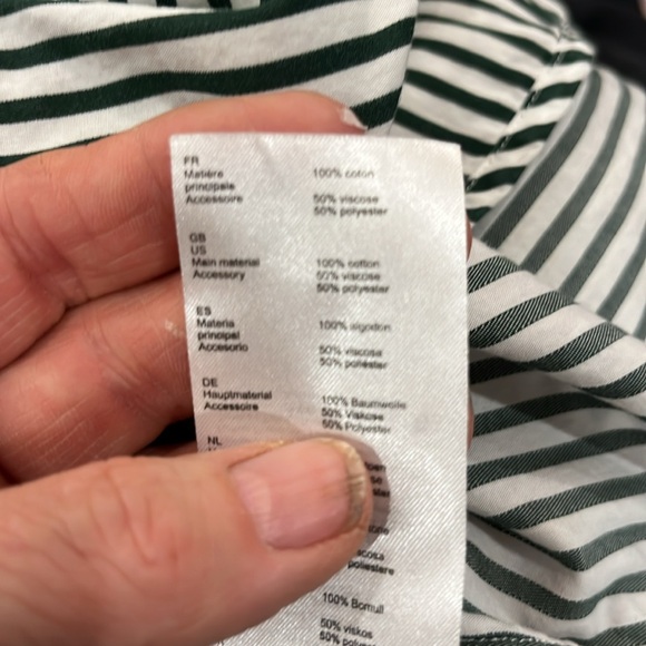 VGUC Maje cotton long sleeve button front shirt with embroidered bee on pocket - Picture 11 of 12